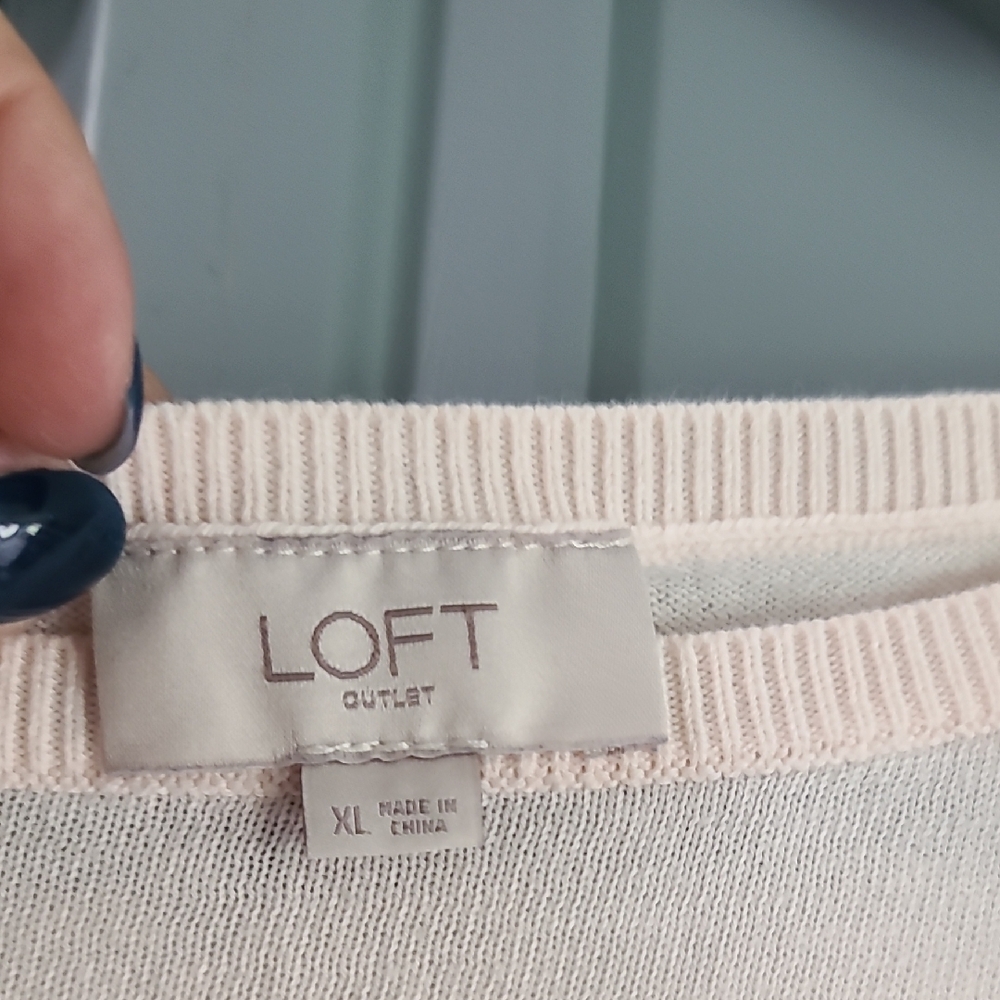 LOFT Pink Relaxed Ruffled Blouse - Picture 2 of 3